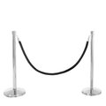 Us Weight Chrome Stanchions w/Black Velvet Ropes, 2 U2140